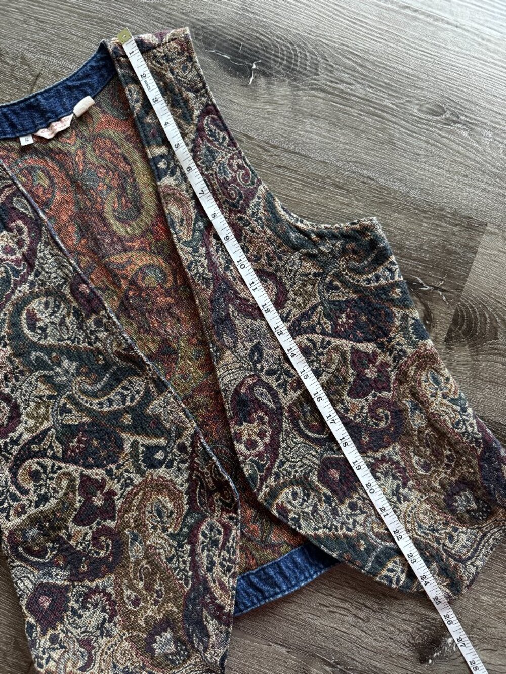 Vintage 90s Got You Covered Woven Tapestry Paisley Vest - Picture 12 of 13